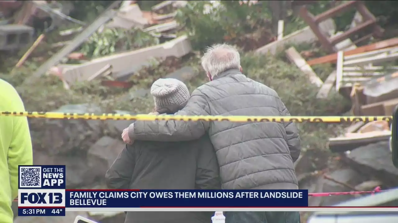 Family of home demolished after landslide file $5M tort claims against City of Bellevue