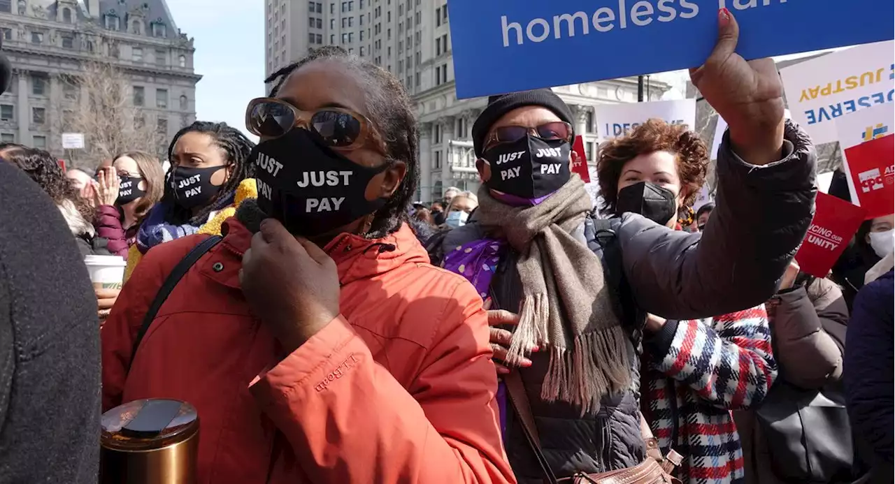 Nonprofit workers in NYC rally for higher wages in mayor's budget