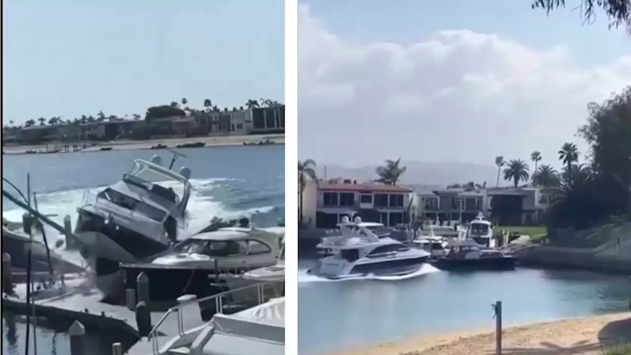 Video: Man Accused of Stealing Yacht, Crashing Into Others in Newport Beach Harbor