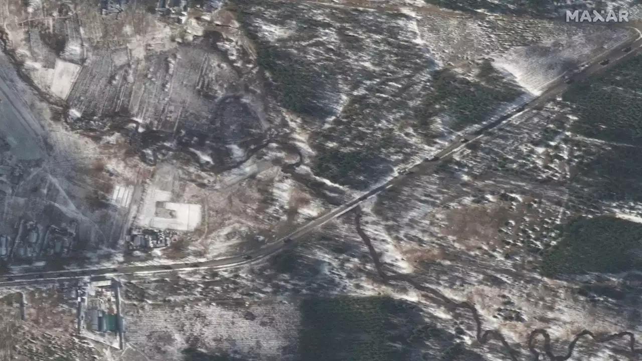 Satellite Photos Show Breakup of Russian Convoy Outside Kyiv