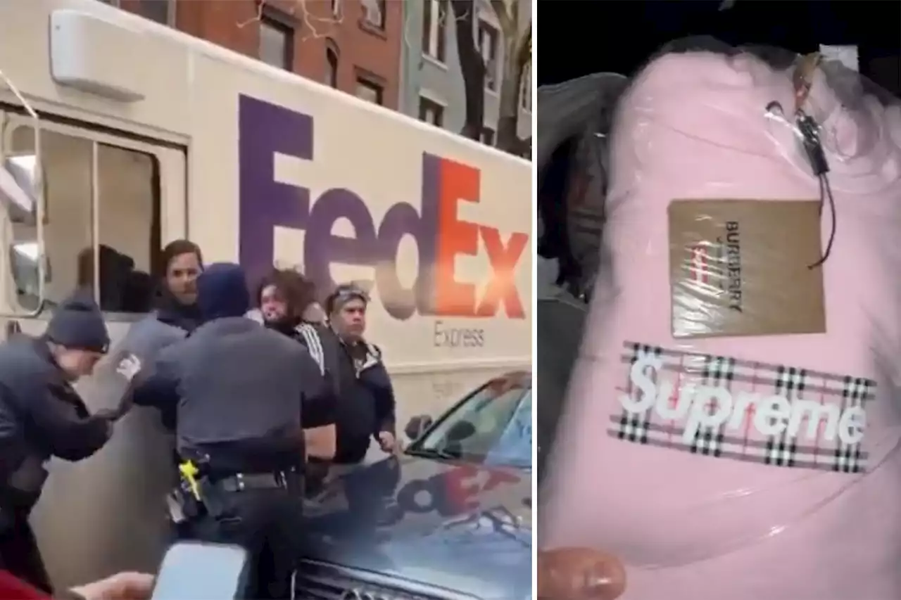 Brawl breaks out in Manhattan during Burberry, Supreme collab release