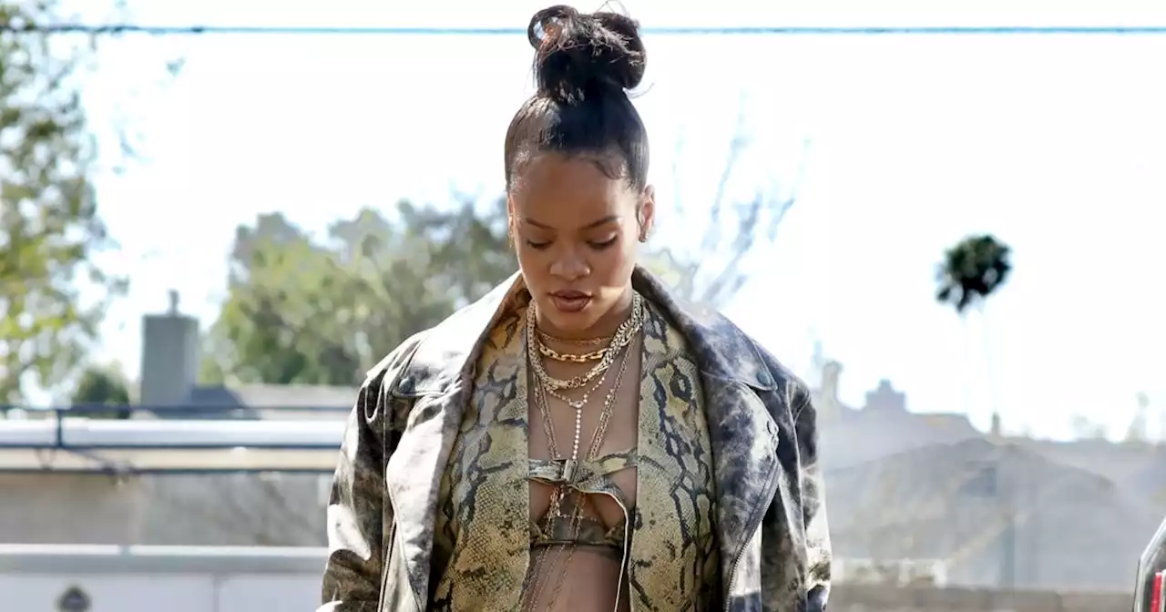 Rihanna's Leather Bra and Vest Look Is Peak '90s Grunge