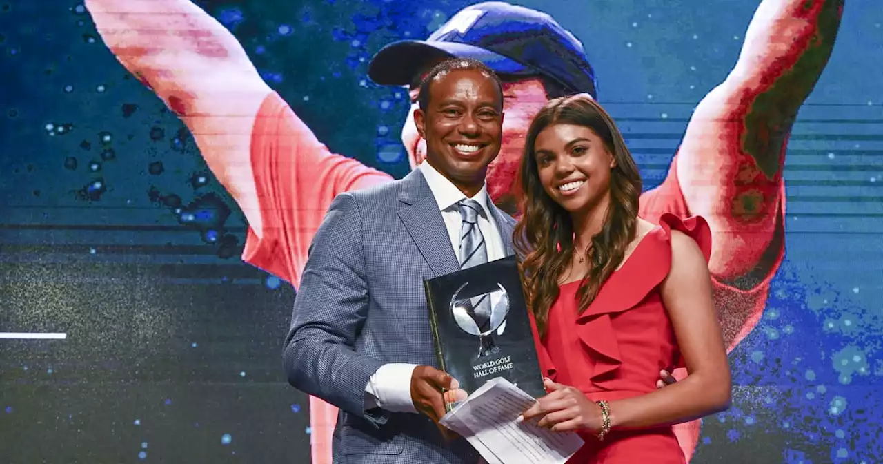 Sam Woods Stole the Show at Her Dad Tiger's Hall of Fame Ceremony