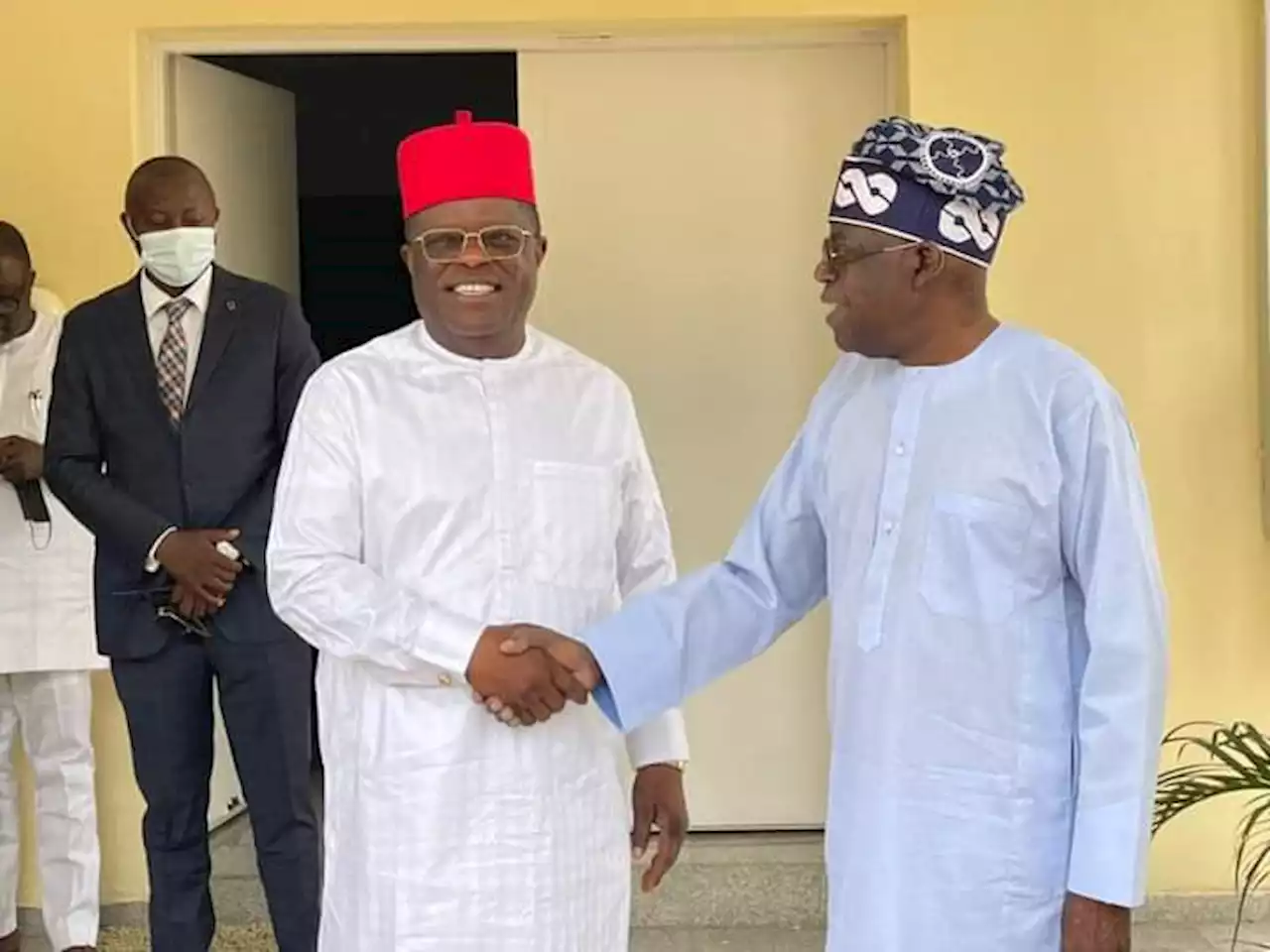 Embattled Ebonyi Governor, Umahi Meets APC Party Leader, Tinubu In Abuja | Sahara Reporters