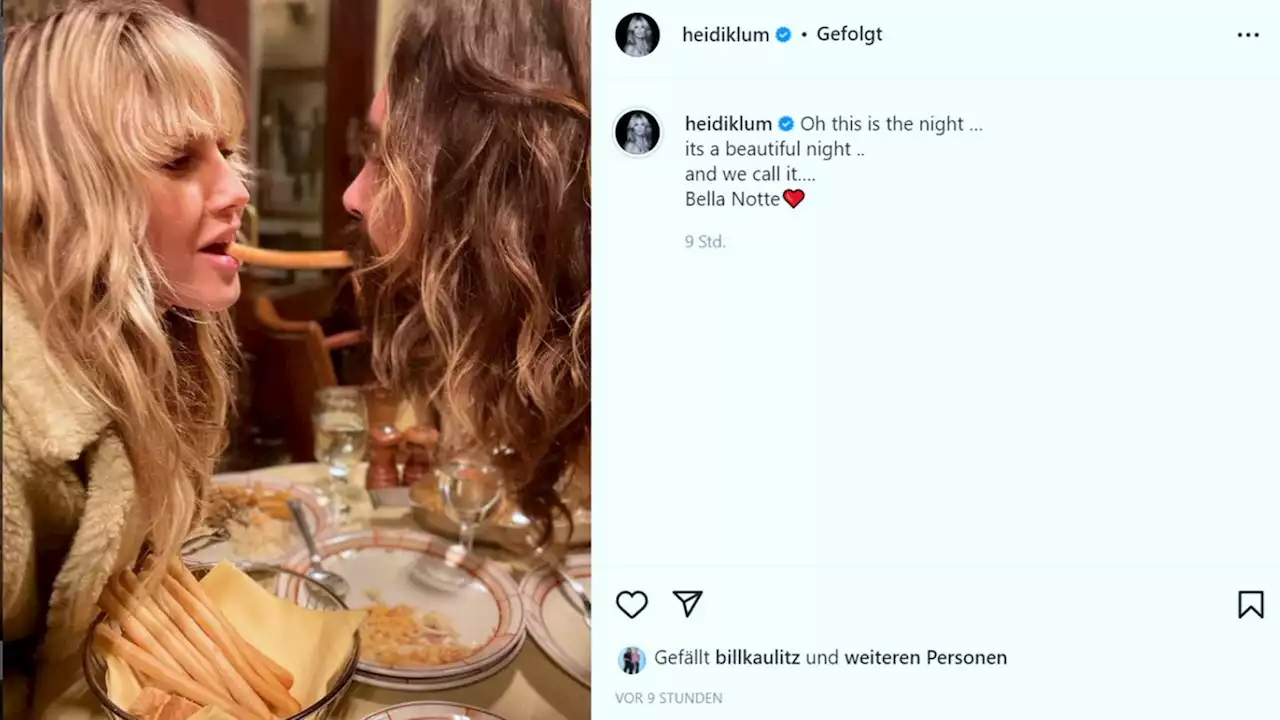 Heidi Klum und Tom Kaulitz finden sich zum Anbeißen