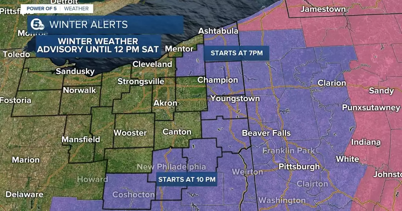 NWS issues Winter Weather Advisory for portions of Northeast Ohio