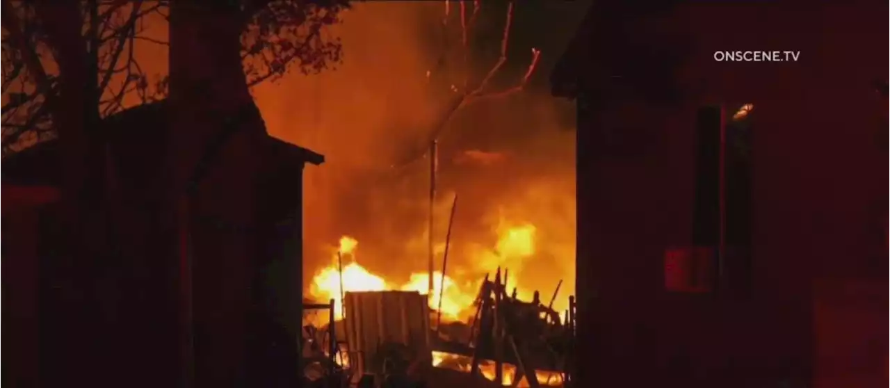 Fire Rips Through Mobile Home Park In Fontana