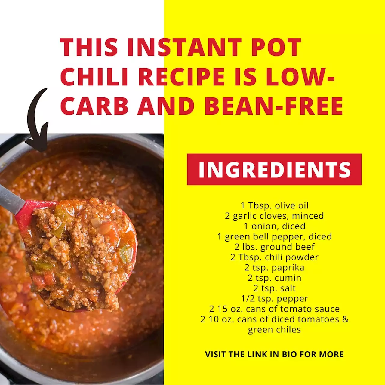 An Instant Pot Chili Recipe That's Keto — Eat This Not That