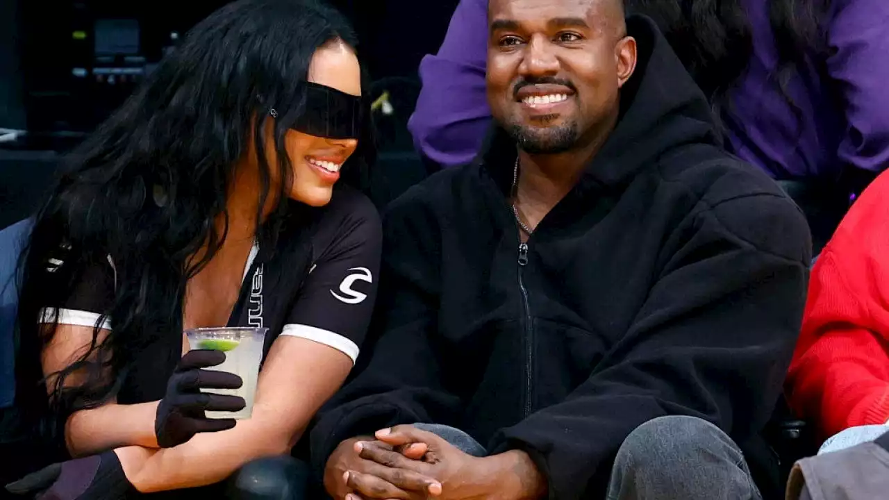 Kanye West and Chaney Jones Show PDA While Courtside at Lakers Game