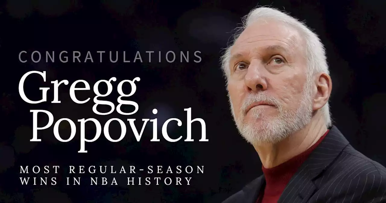 Gregg Popovich sets record for regular-season wins