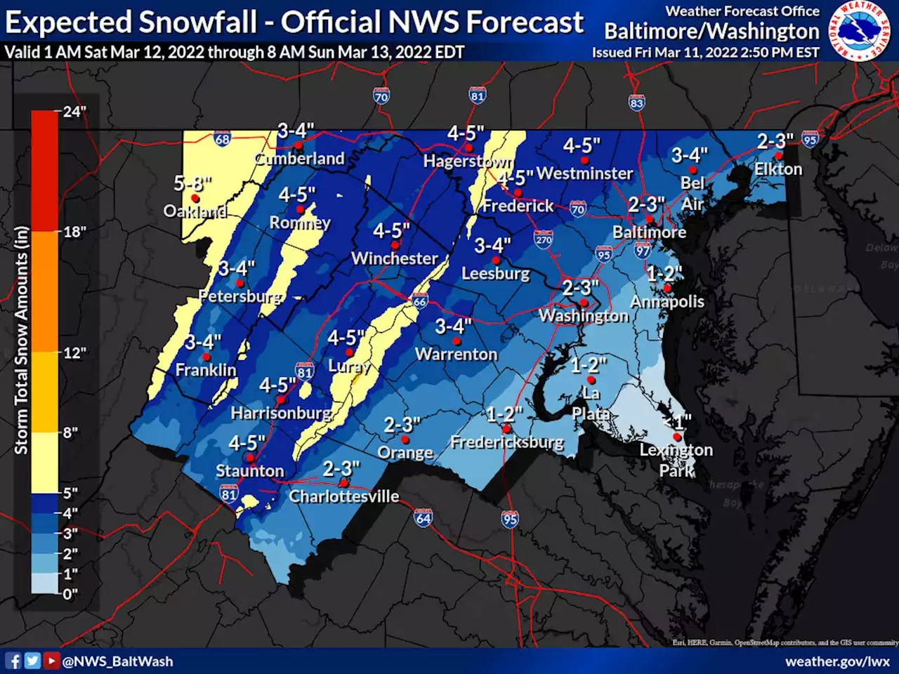 Snow Update: 'anywhere from one to four inches of snow on Saturday'