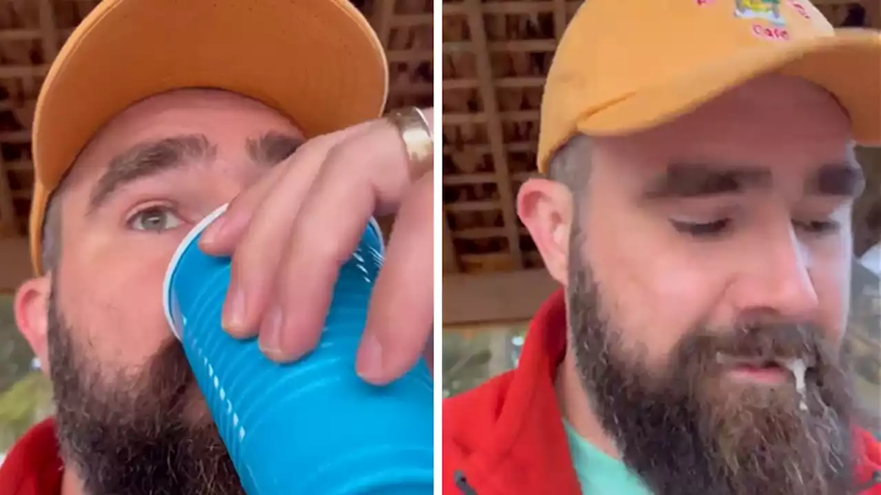 NFL's Jason Kelce Announces Eagles Return With Epic Beer-Chugging Video