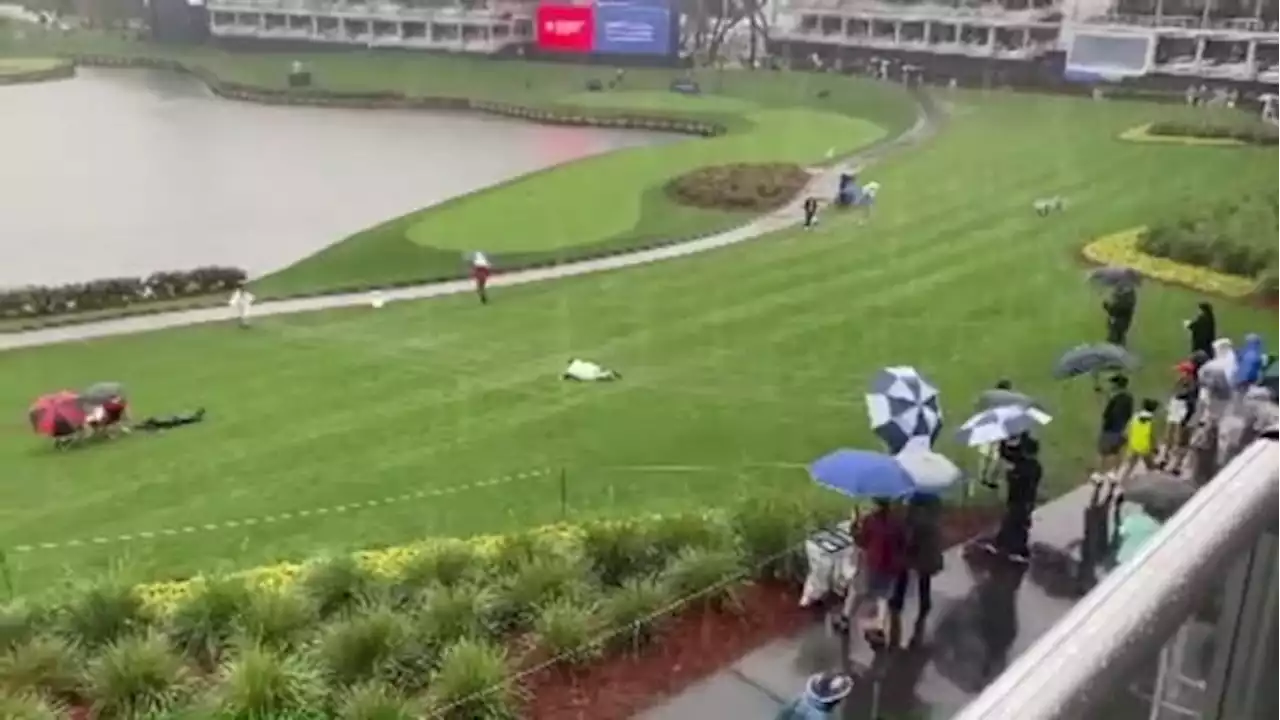 Saturated course makes for waterslide conditions at The Players #17