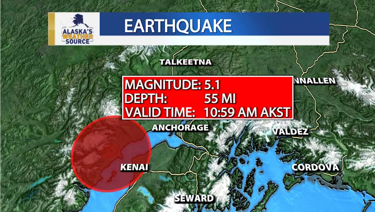 Earthquake shakes Southcentral Alaska Saturday morning