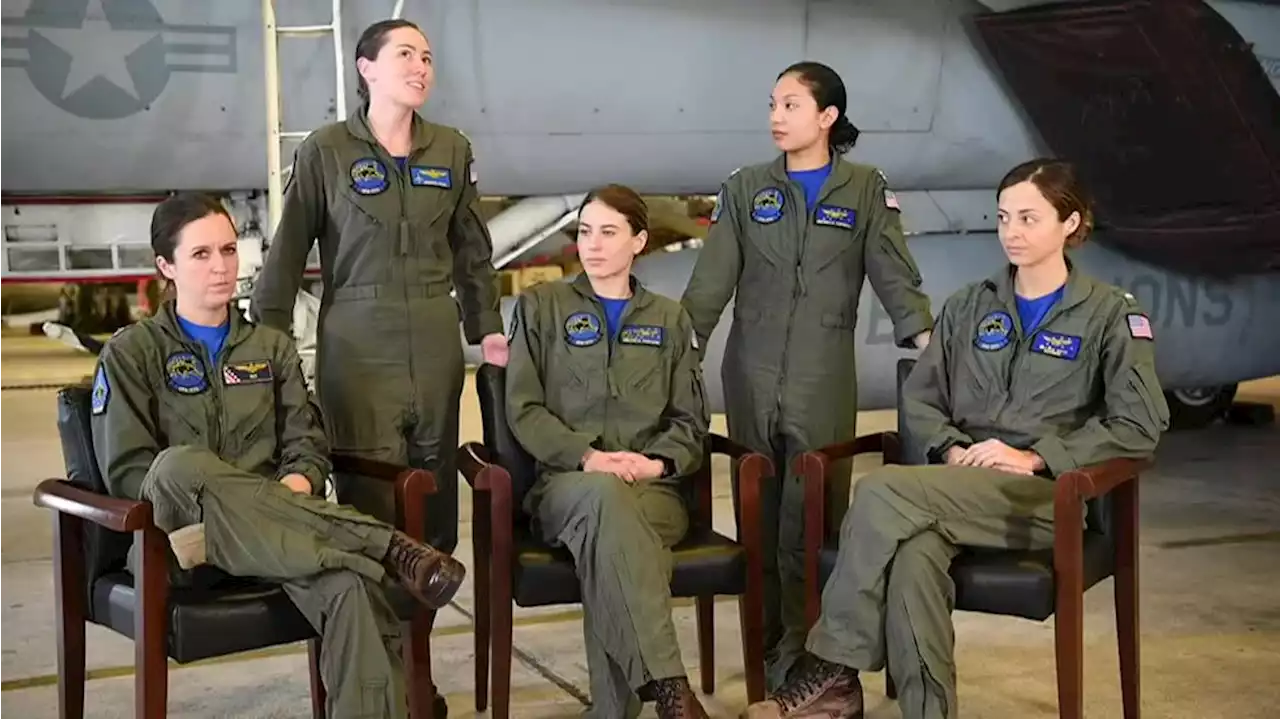 Group of female Navy pilots taking to the skies, making history