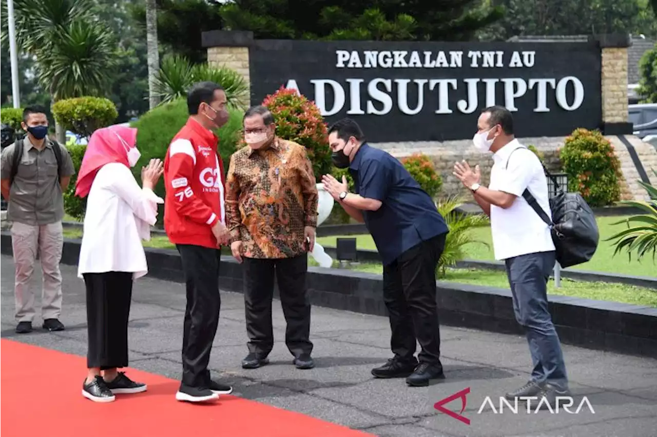 Presiden Jokowi bertolak menuju titik nol kilometer IKN