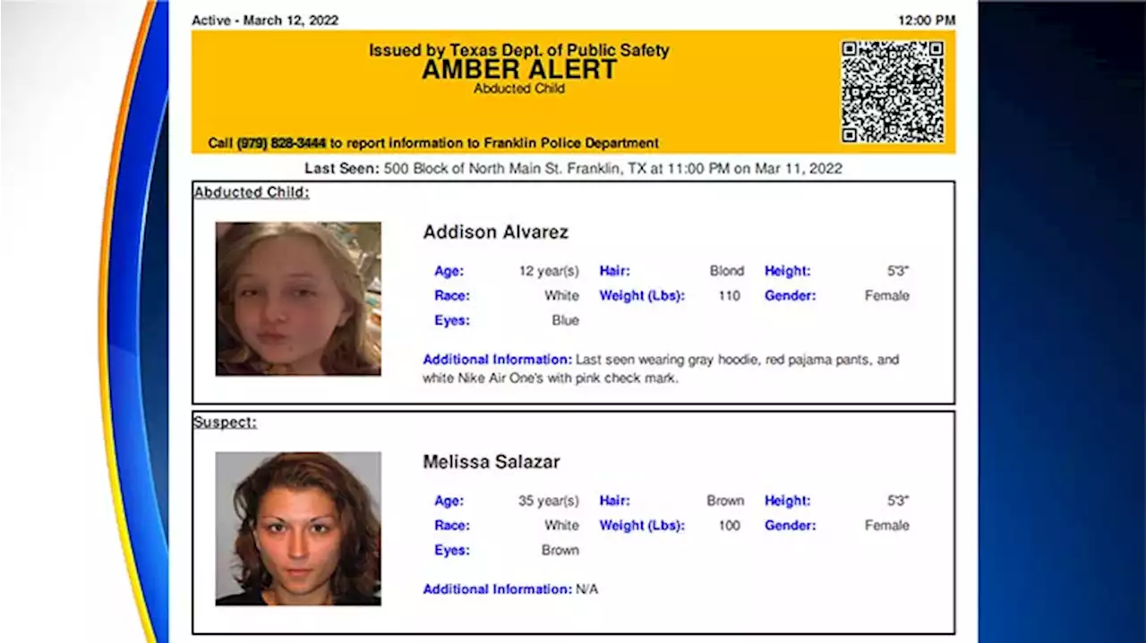 Amber Alert Issued For 11-Year-Old Franklin Girl Addison Alvarez