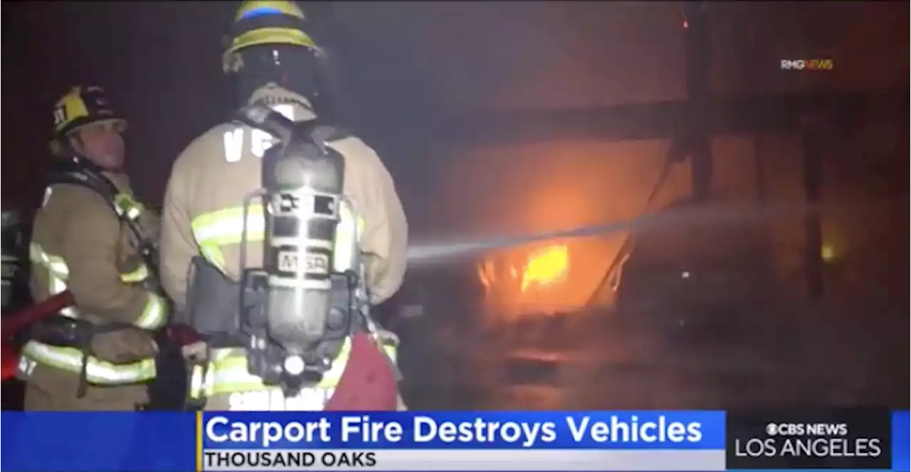 Thousand Oaks Carport Fire Claims Over A Dozen Vehicles