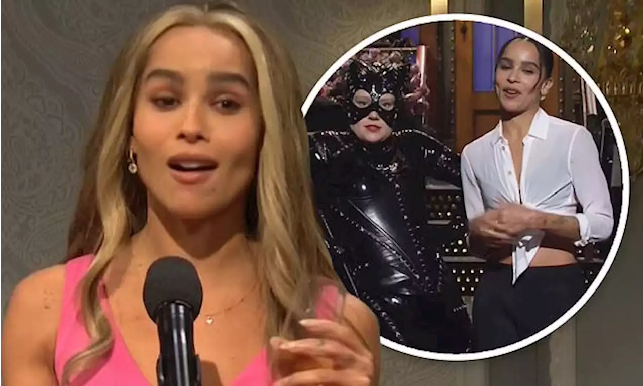 Zoe Kravitz's SNL debut monologue gets crashed by Kate McKinnon