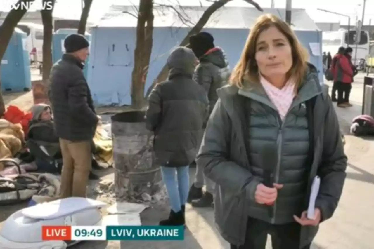 ITV journalist carries on with Ukraine broadcast despite sirens