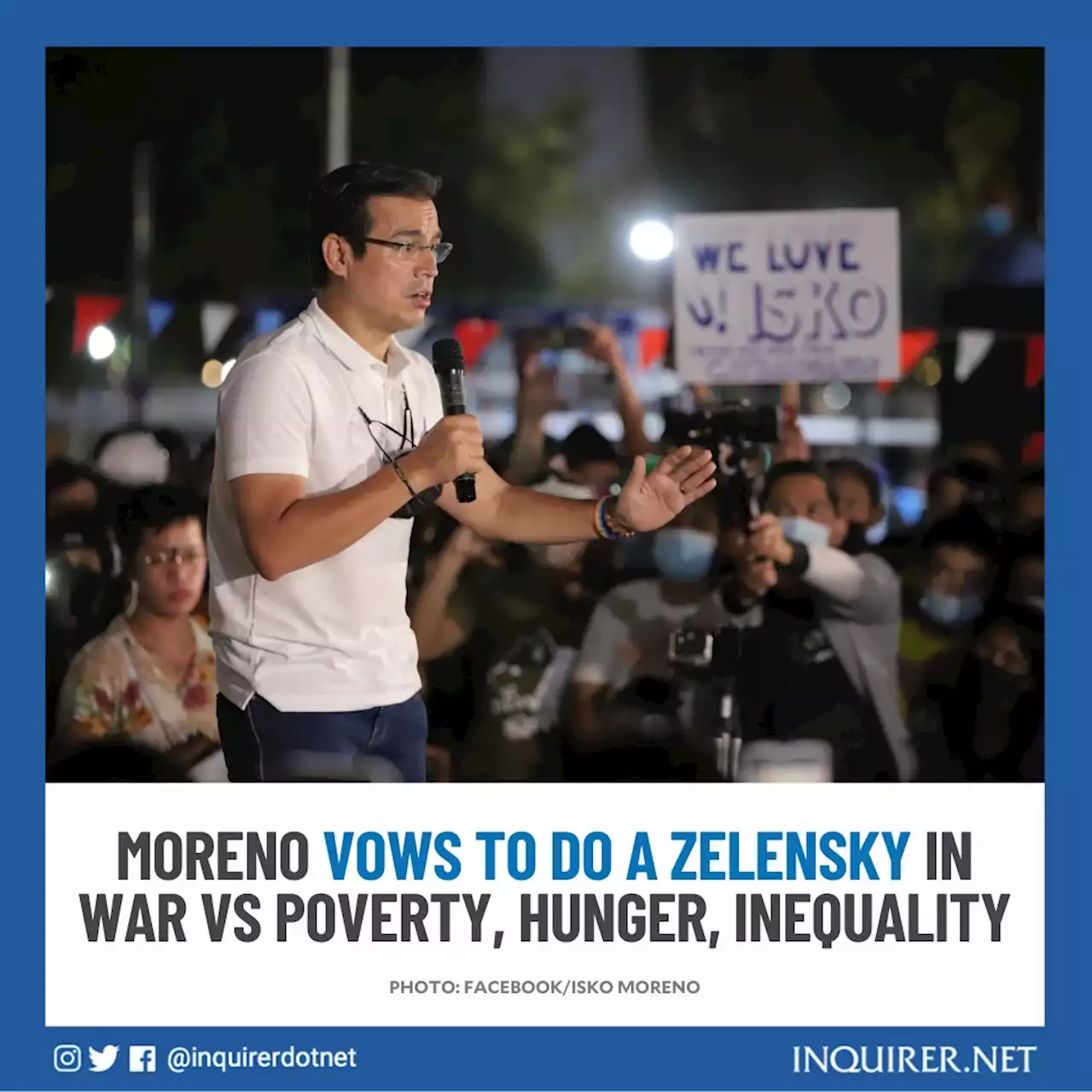 Moreno vows to do a Zelensky in war vs poverty, hunger, inequality