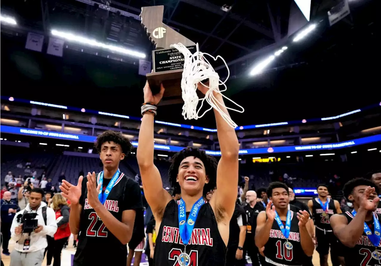 Centennial boys basketball pulls away late to capture CIF State Open Division title