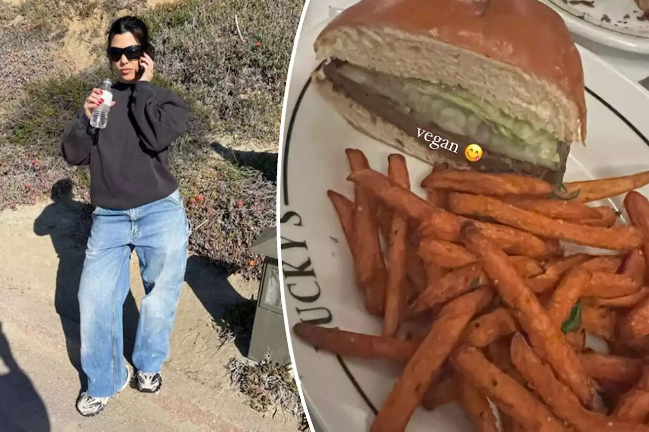 Kourtney Kardashian enjoys vegan burger as fans speculate pregnancy