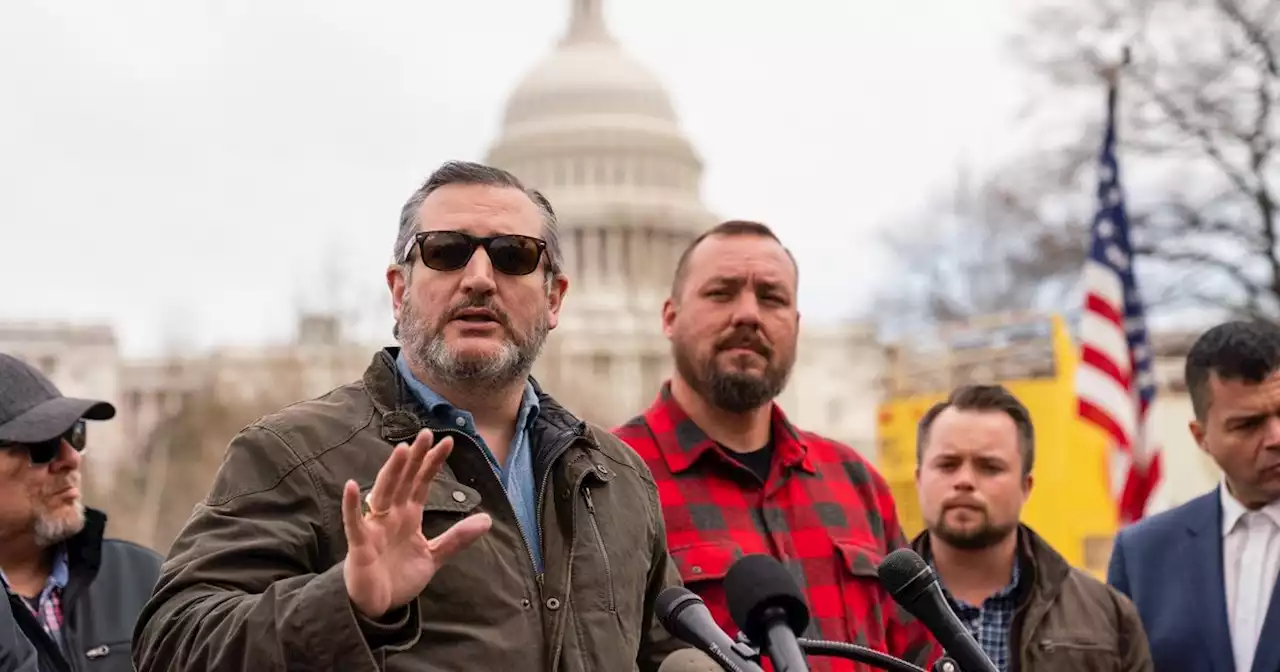 Ted Cruz rides shotgun in “People’s Convoy” of truckers rallying for removal of COVID-19 mandates