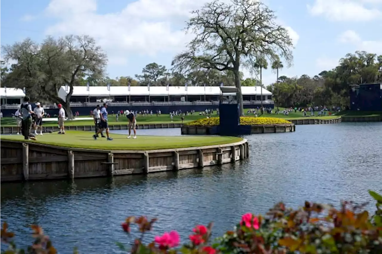 Island green at Sawgrass never more fearsome in a big wind