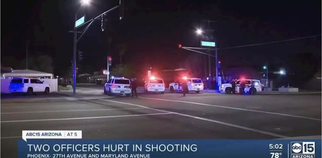 Two Phoenix PD officers injured during shooting near 27th Ave and Maryland, suspect arrested