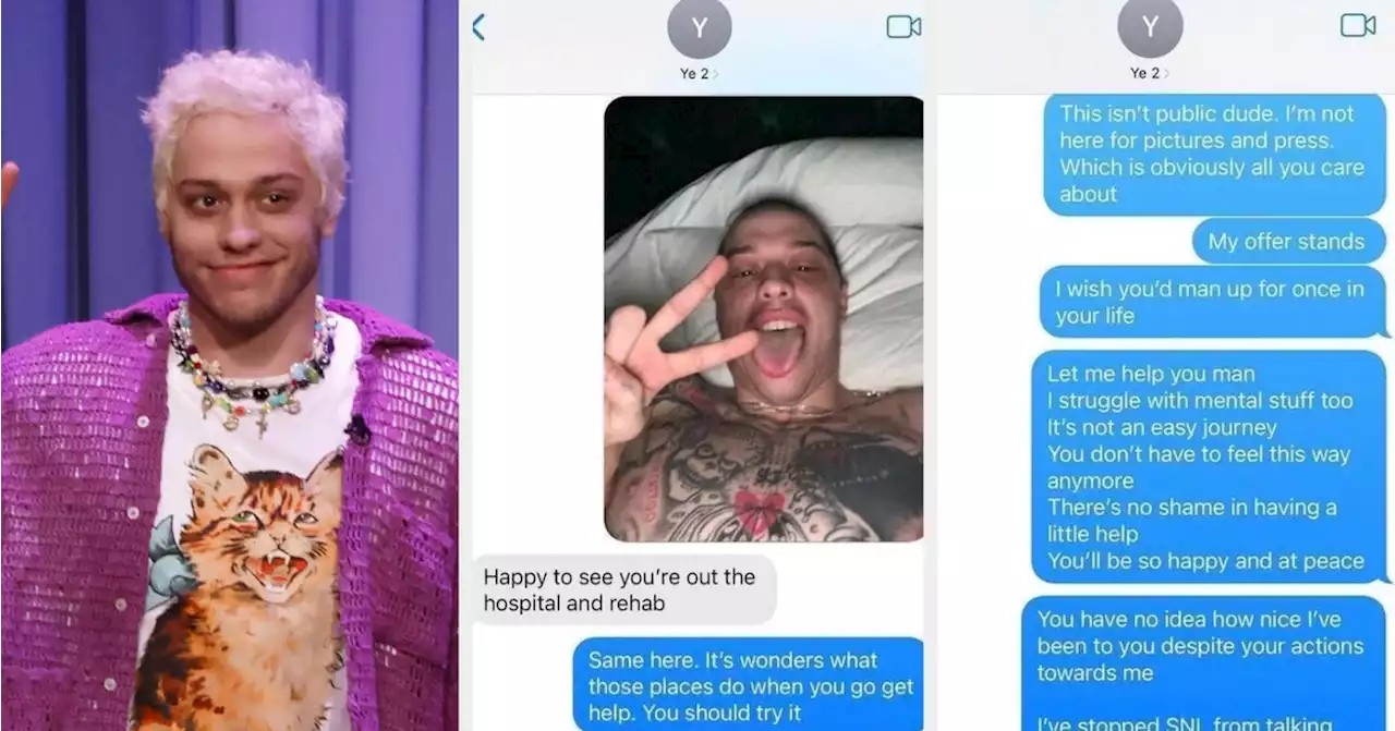 Pete Davidson Called Kanye West “Embarrassing” And Begged Him To Stop Harassing Kim Kardashian In Leaked Messages