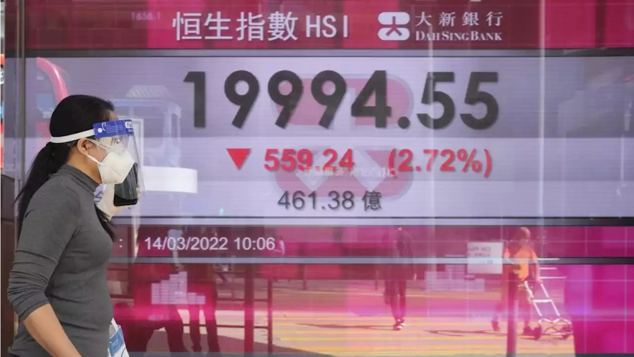 World shares mixed, Hong Kong index dives 5.4 per cent