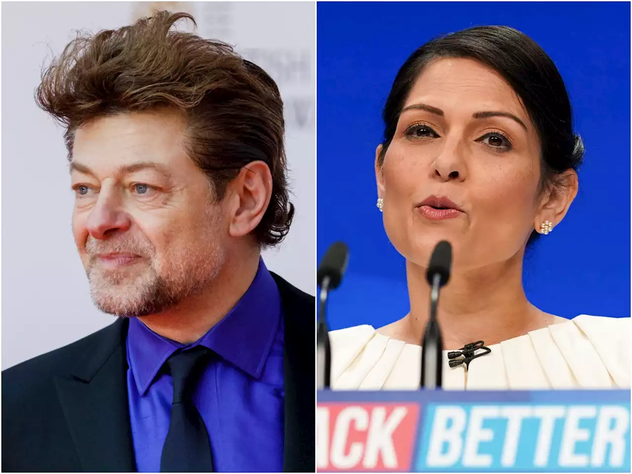 Andy Serkis hits out at Priti Patel over Ukraine refugee crisis during Baftas speech