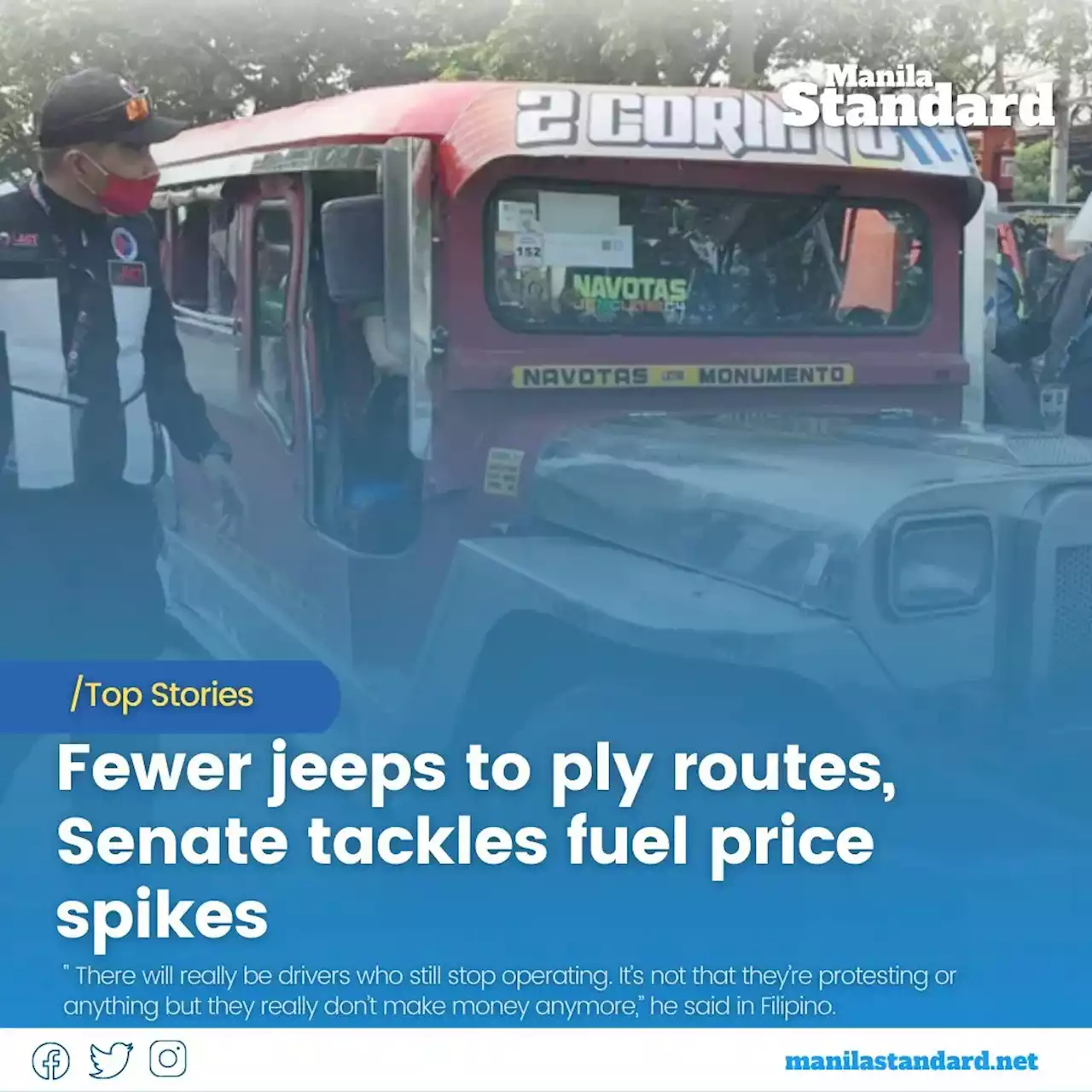 Fewer jeeps to ply routes, Senate tackles fuel price spikes