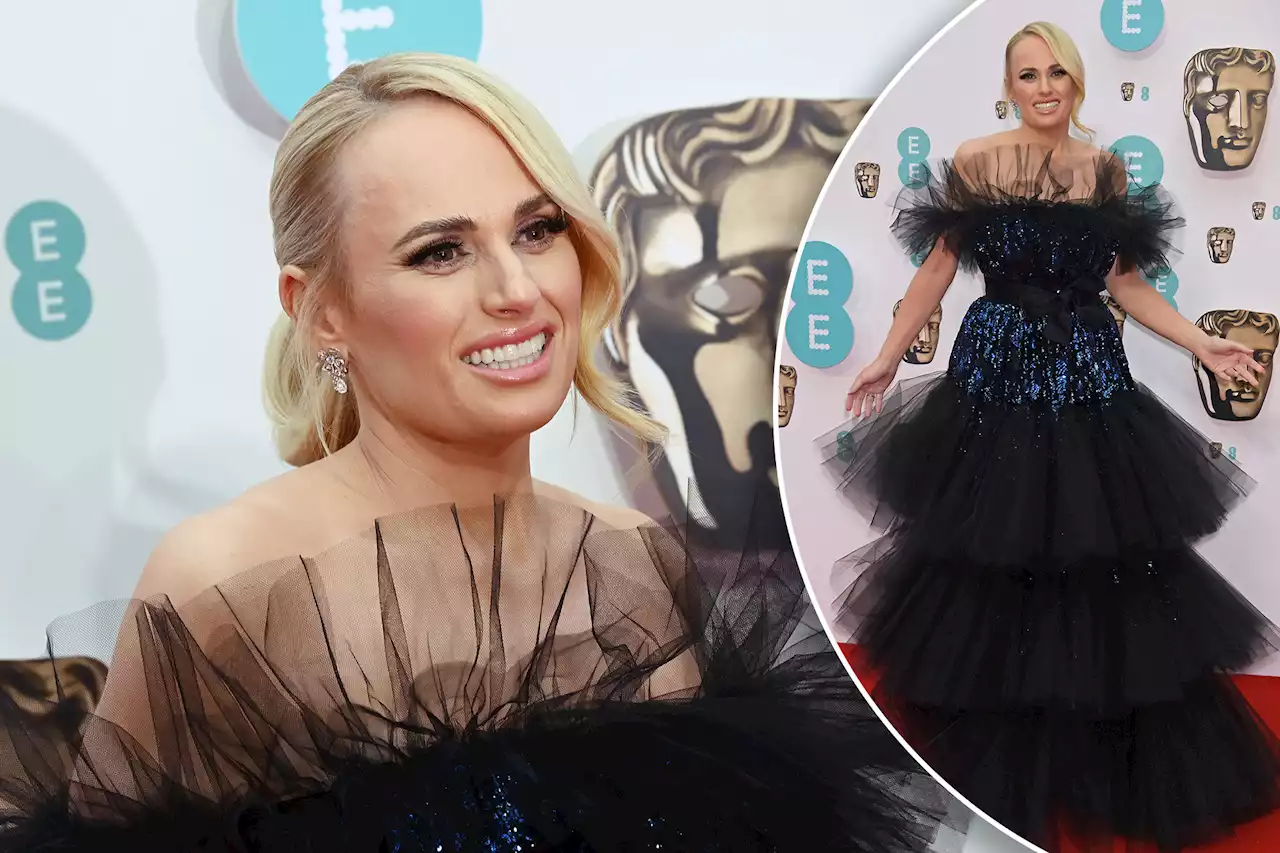 Rebel Wilson flaunts slimmed-down figure in tulle gown on BAFTAs red carpet