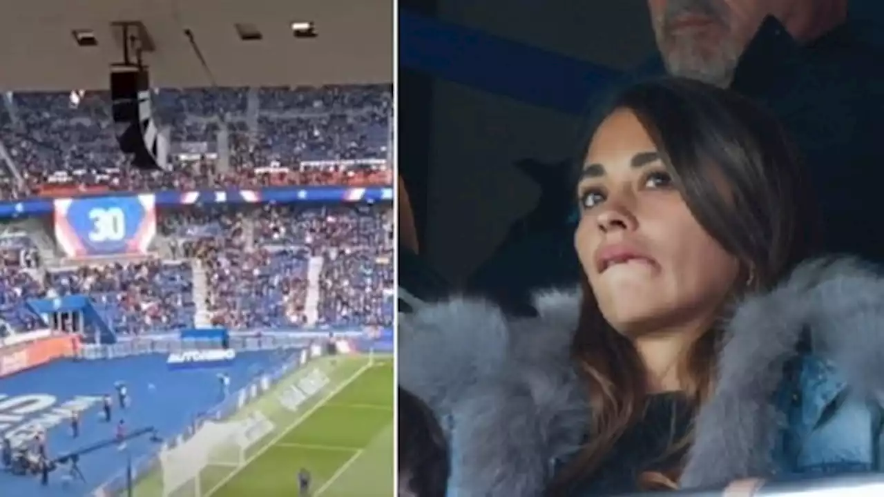 Los silbidos a Messi en el estadio del PSG y la bronca de Antonela Rocuzzo