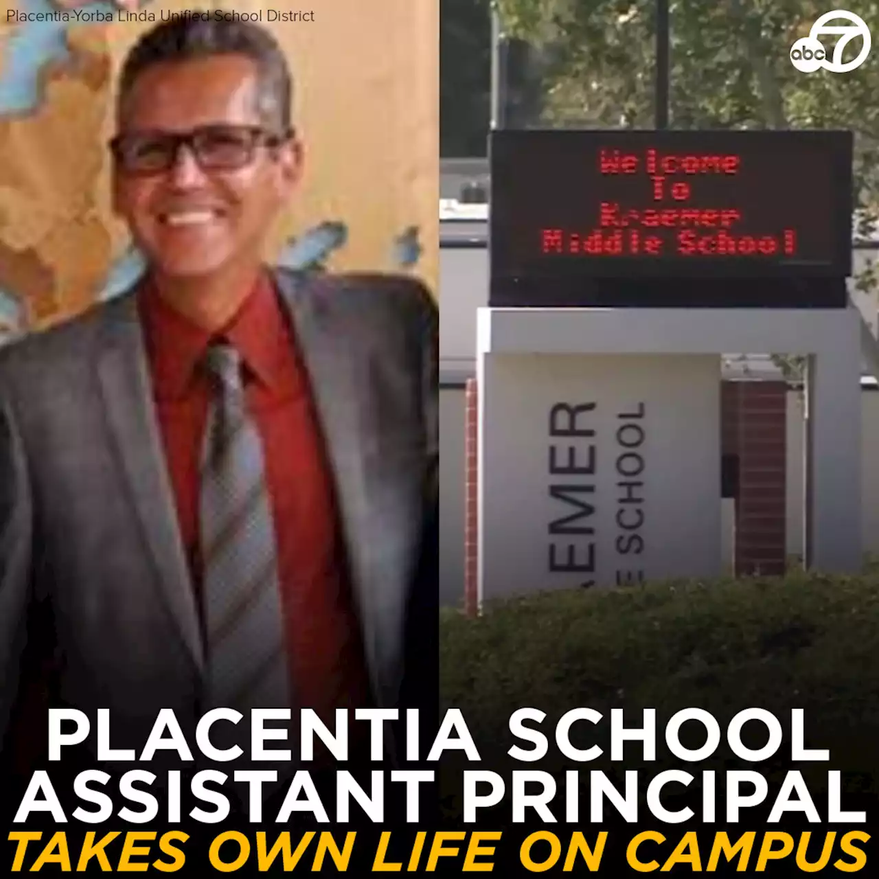 Placentia school closes for day after assistant principal takes own life on campus