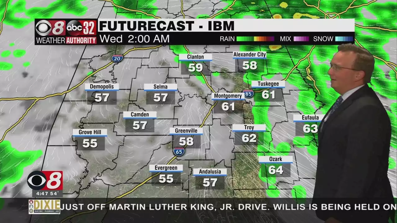 Widespread, Soaking Rains for our Tuesday - Alabama News