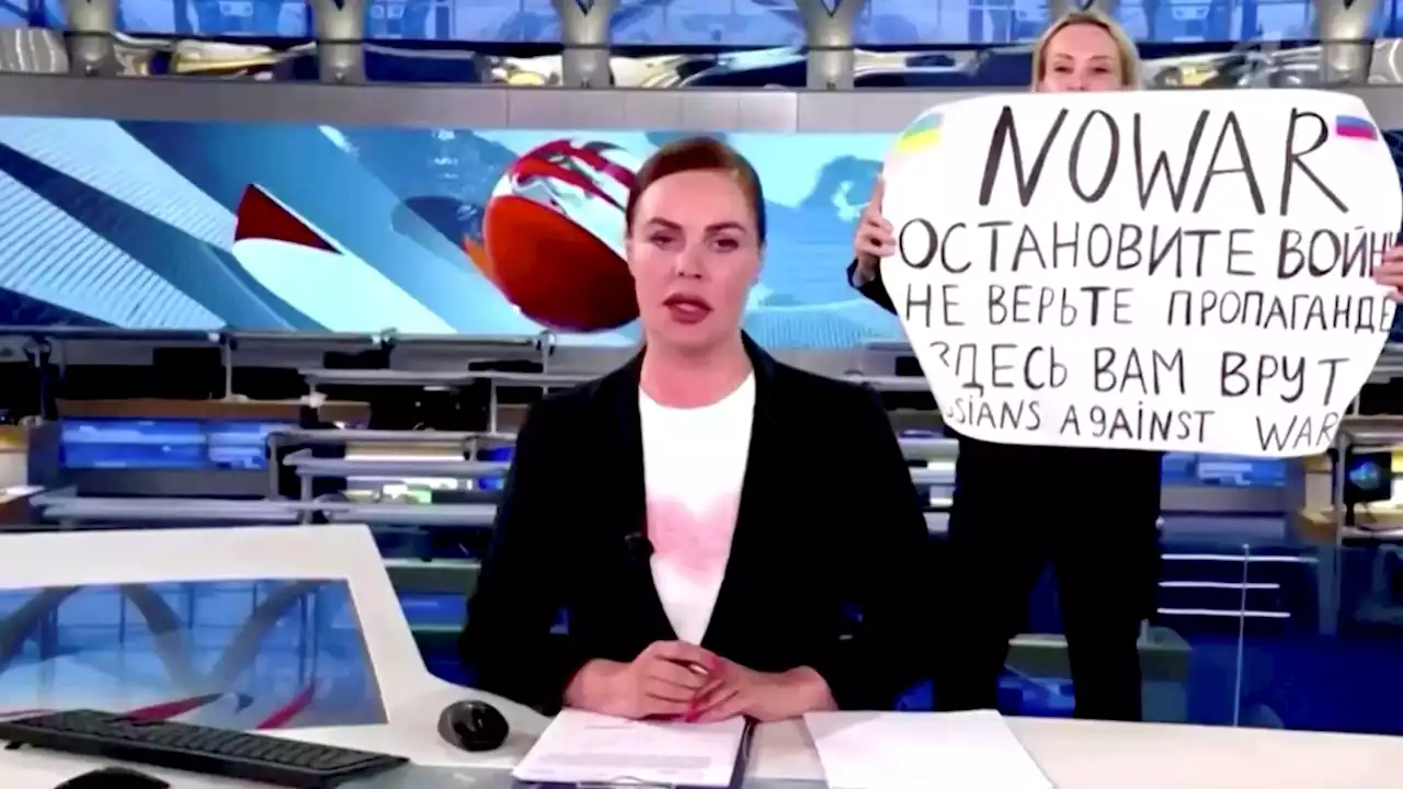 The antiwar protester who crashed a Russian TV broadcast can’t be found, her lawyers say