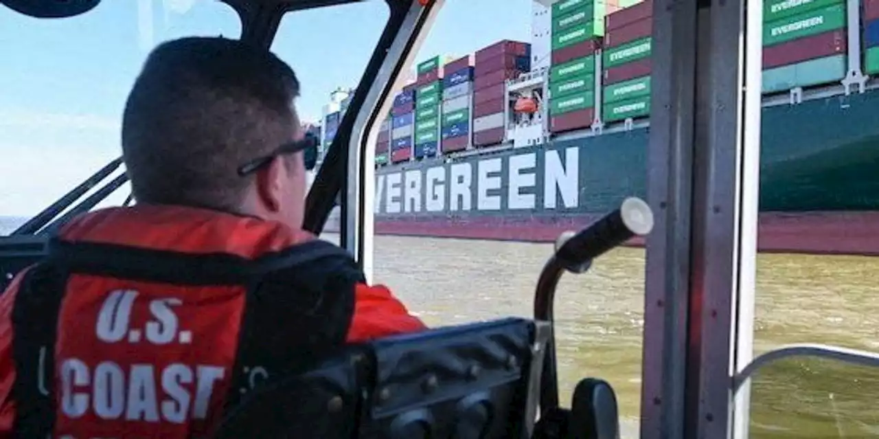 Ever Forward Container Ship Stuck in Chesapeake Bay