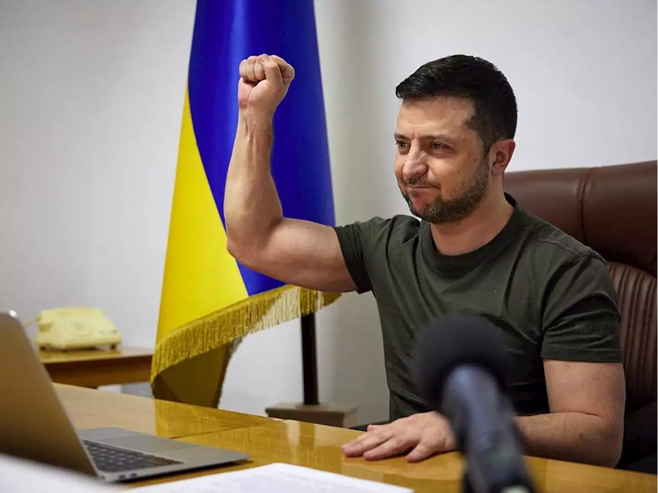 Zelensky jokes that Russian troops are supplying arms to Ukraine because so much of their equipment has been captured or abandoned