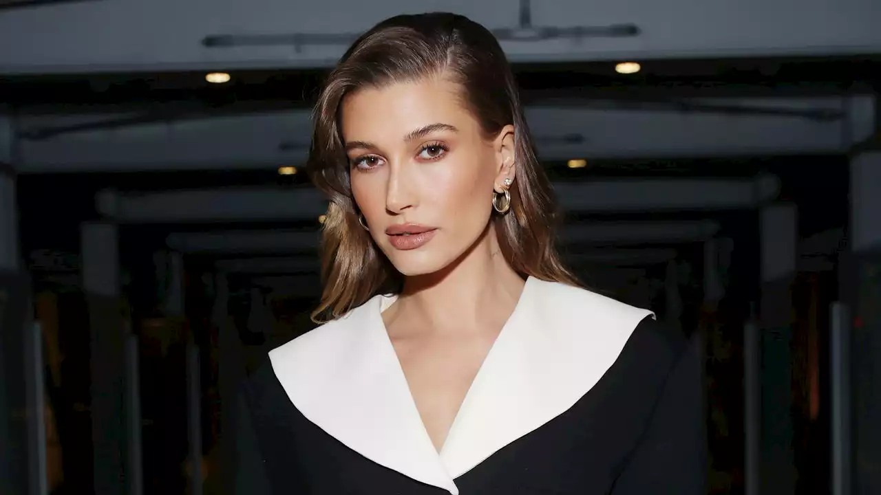 Hailey Bieber Takes Miu Miu’s Itsy Bitsy Cropped Sweater For A Spin