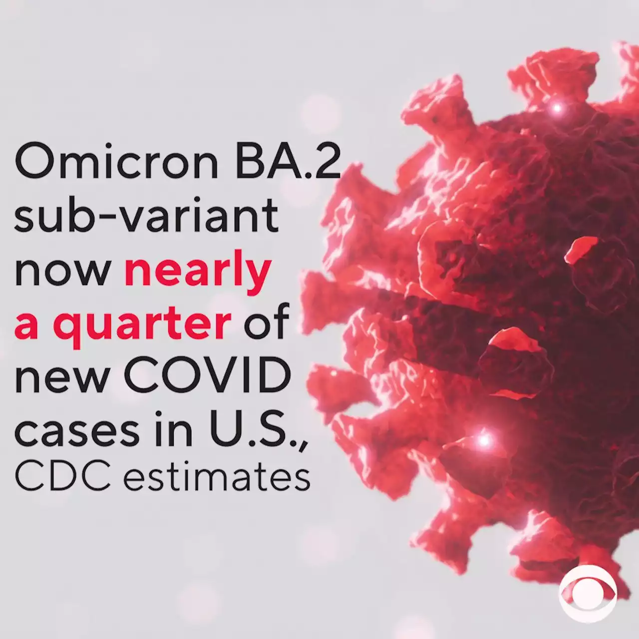 Omicron BA.2 sub-variant now nearly a quarter of new COVID cases in U.S., CDC estimates