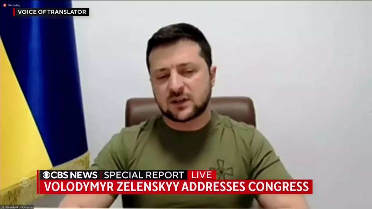 Zelenskyy calls for no-fly zone over Ukraine in emotional plea to U.S. Congress