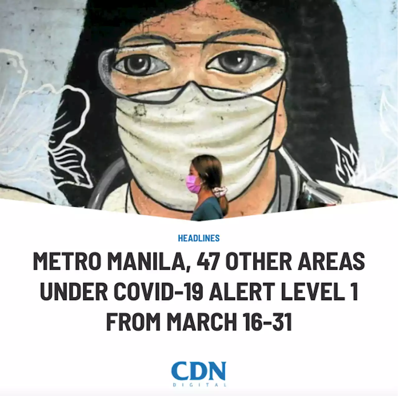 Metro Manila, 47 other areas under COVID-19 Alert Level 1 from March 16-31