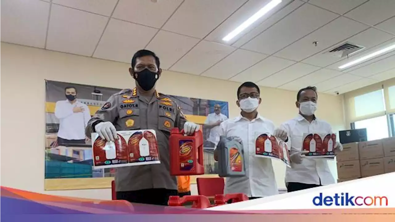 Polri Ungkap Pemalsuan Oli Berbagai Merek di Jakut-Tangerang