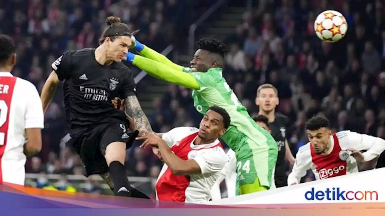 Hasil Liga Champions: Benfica ke Perempatfinal Usai Singkirkan Ajax