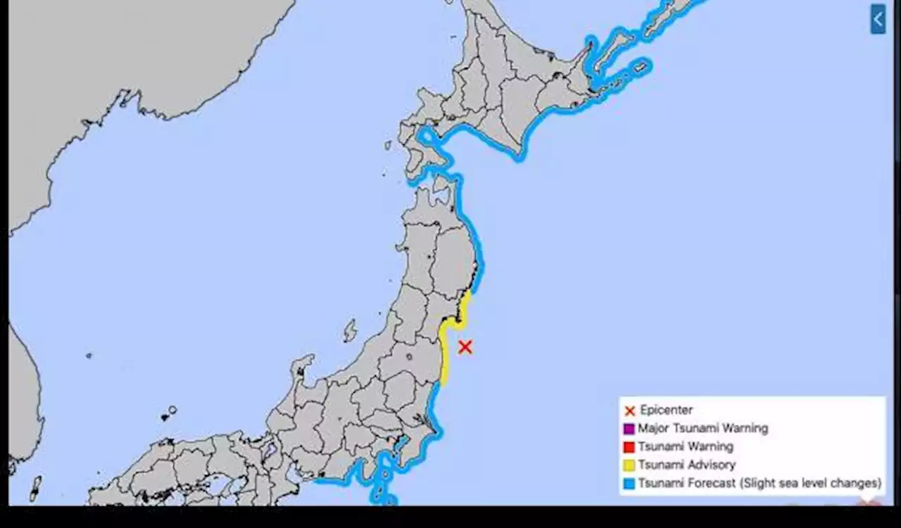 Gempa 7,3M Guncang Timur Laut Jepang, Peringatan Tsunami 1 Meter di Dua Prefektur