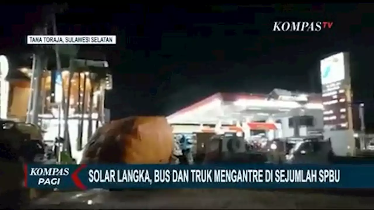 Stok Solar di Tana Toraja Langka Sebabkan Antrean Panjang Bus dan Truk di SPBU