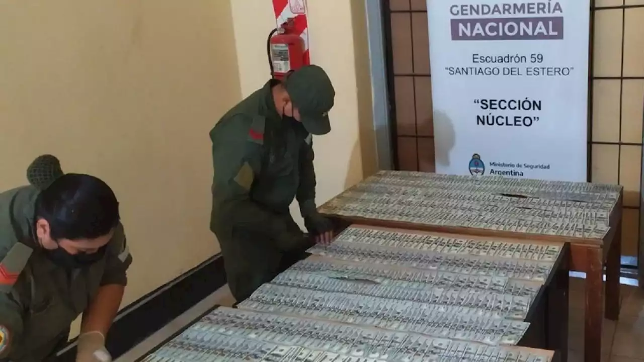 Detuvieron a un hombre que llevaba US$65 mil en una mochila escondida